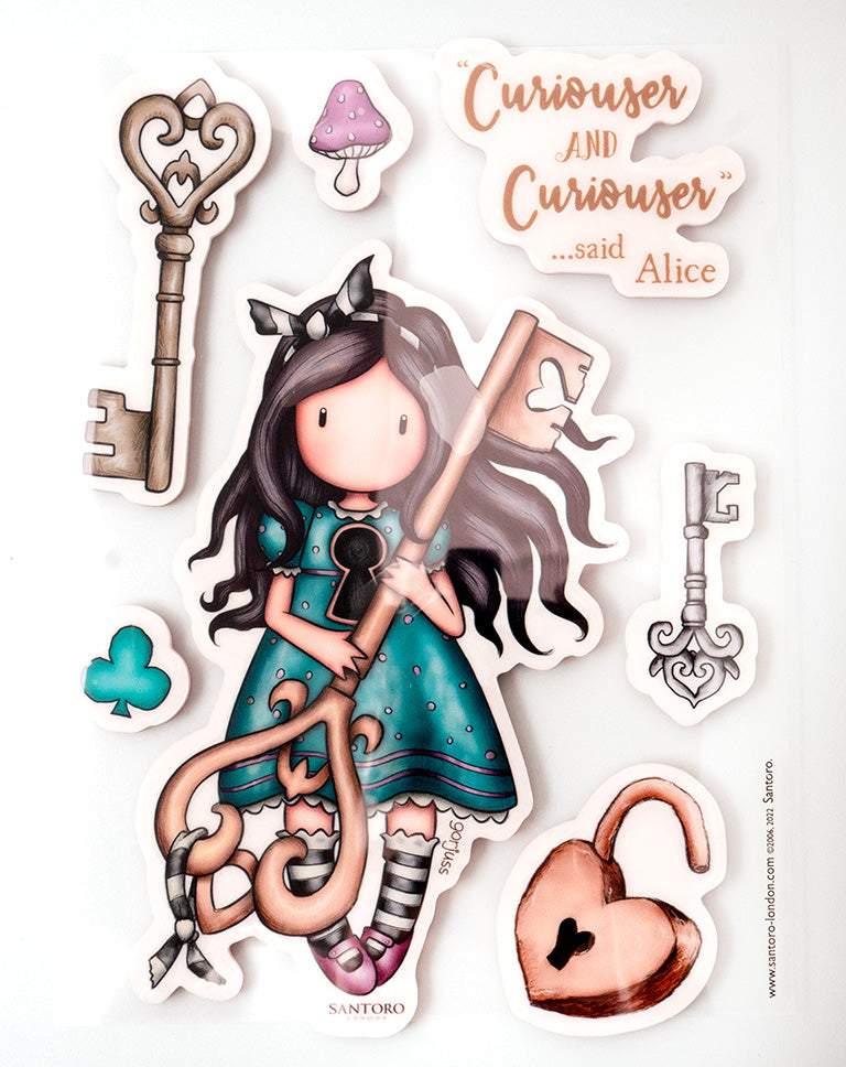 GOR Cling Stamp Curiosity Wonderland 170x120x5mm 7 PC nr.379-2