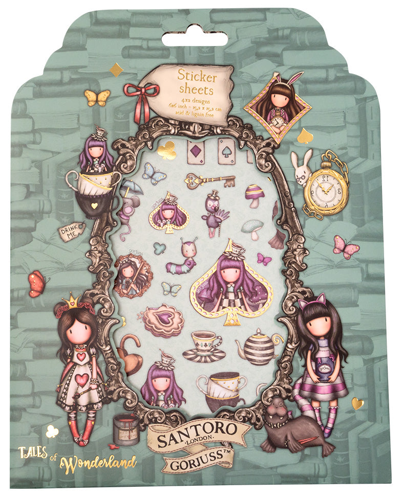 GOR Sticker Sheets 4x2 Designs Wonderland 152x152x3mm 8 SH nr.09-1