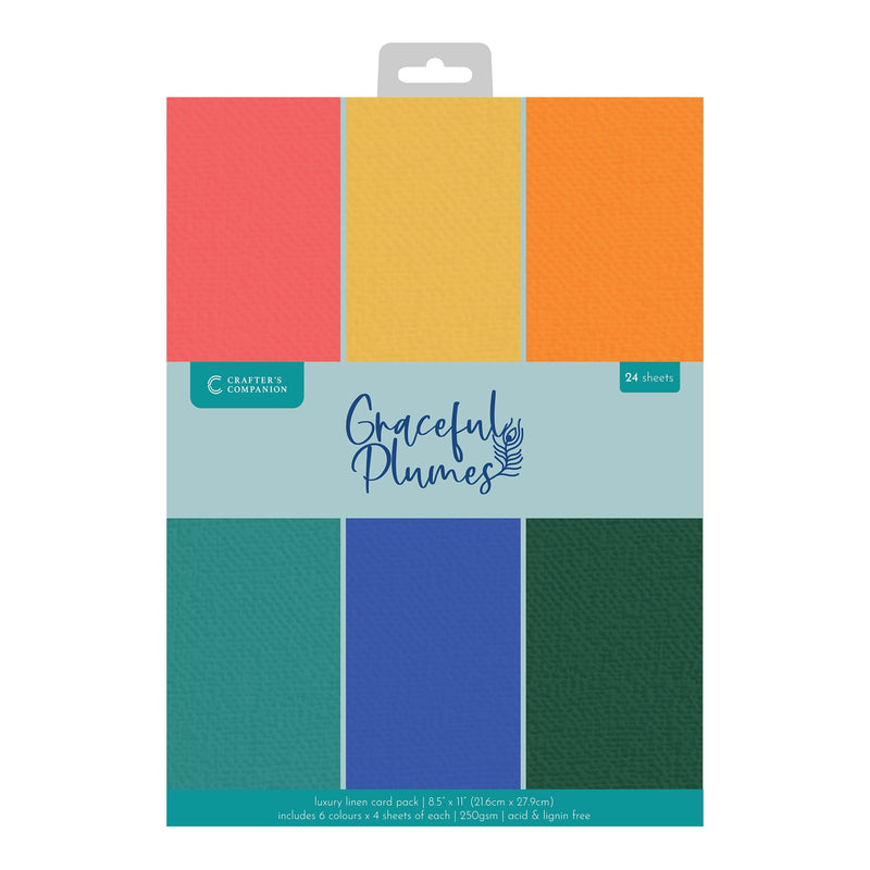 Graceful Plumes Luxury Linen Card Pack 8.5”x11”-1