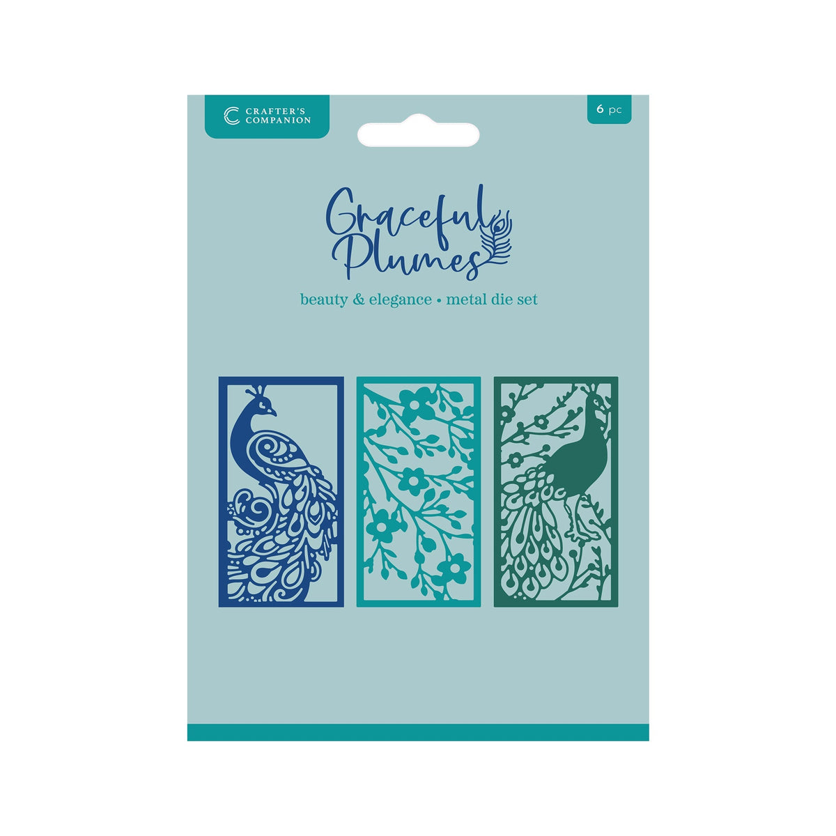 Graceful Plumes Metal Die Create-a-Card - Beauty & Elegance -1