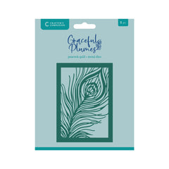 Graceful Plumes Metal Die Create-a-Card - Peacock Quill -1