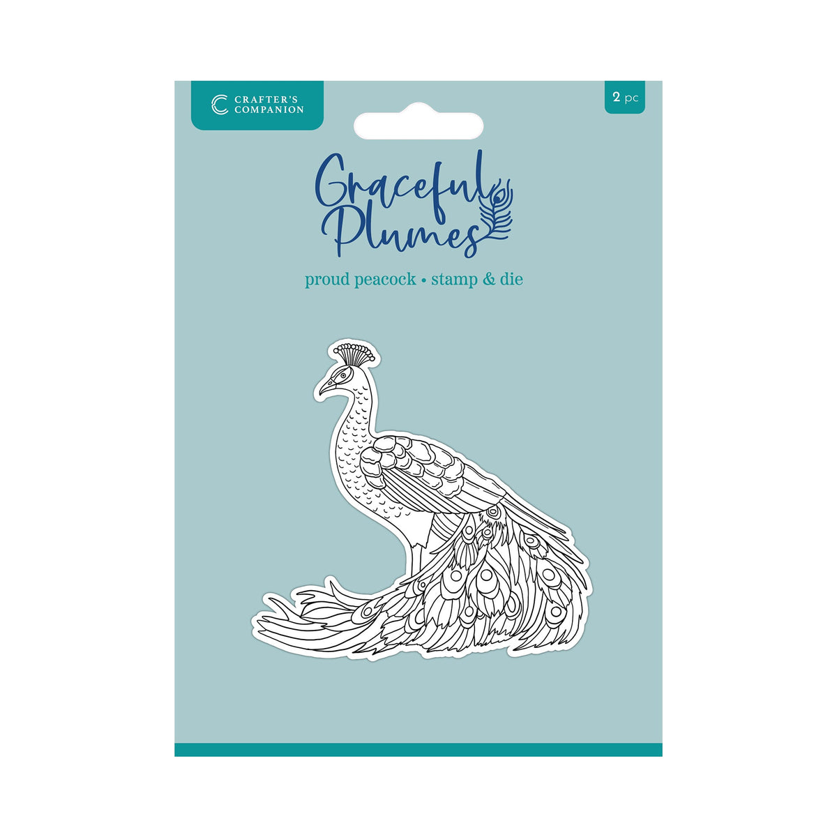 Graceful Plumes Stamp & Die - Proud Peacock -1