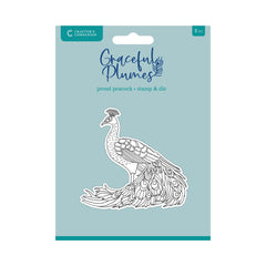 Graceful Plumes Stamp & Die - Proud Peacock -1