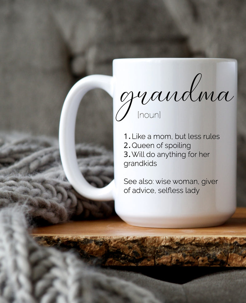 Grandma / Nana Definition Mug | 15oz Coffee Mug | Grandmother Gift | Nana Gift Idea | New Grandma Announcement | Family Gift-1