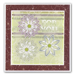 Groovi Art Deco Flowers Border Plate-2