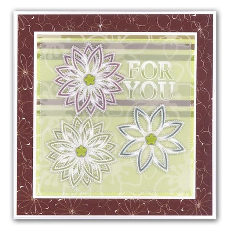 Groovi Art Deco Flowers Border Plate-2