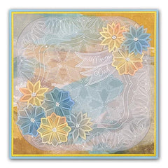 Groovi Art Deco Flowers Border Plate-3
