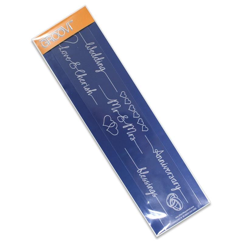 Groovi Wedding Line Sentiment Border Plate-1
