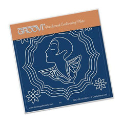 Art Deco Daisy Lady A6 Baby Plate-1