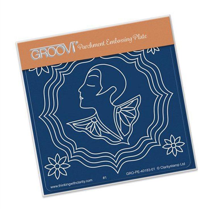 Art Deco Daisy Lady A6 Baby Plate-1
