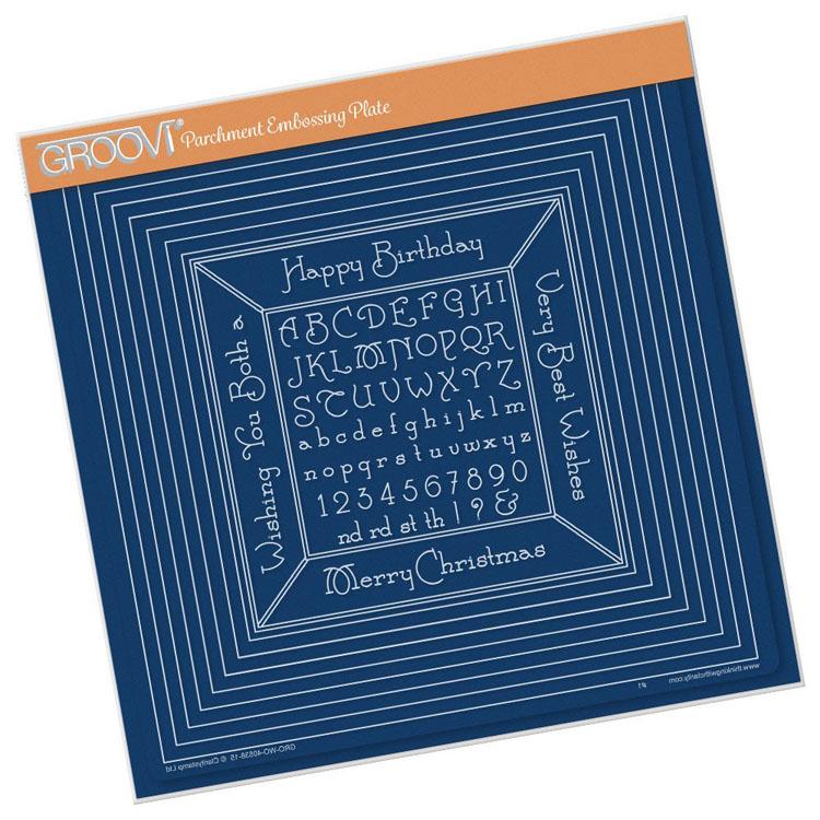 Groovi Plate - Nested Squares & Small Alphabet Template-1
