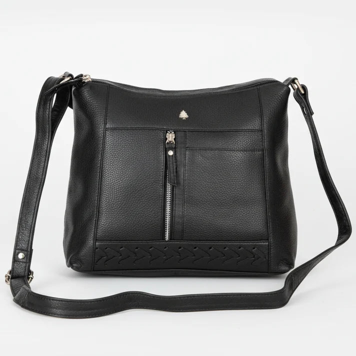 Greenwood Leather Elegant Crossbody Bag. Full-Grain Leather Shoulder Bag-8
