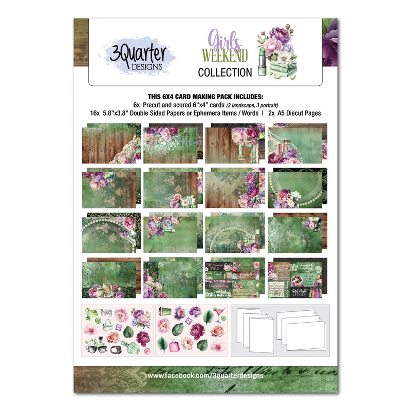 3Quarter Designs Girls Weekend  6x4 Card Pack-1