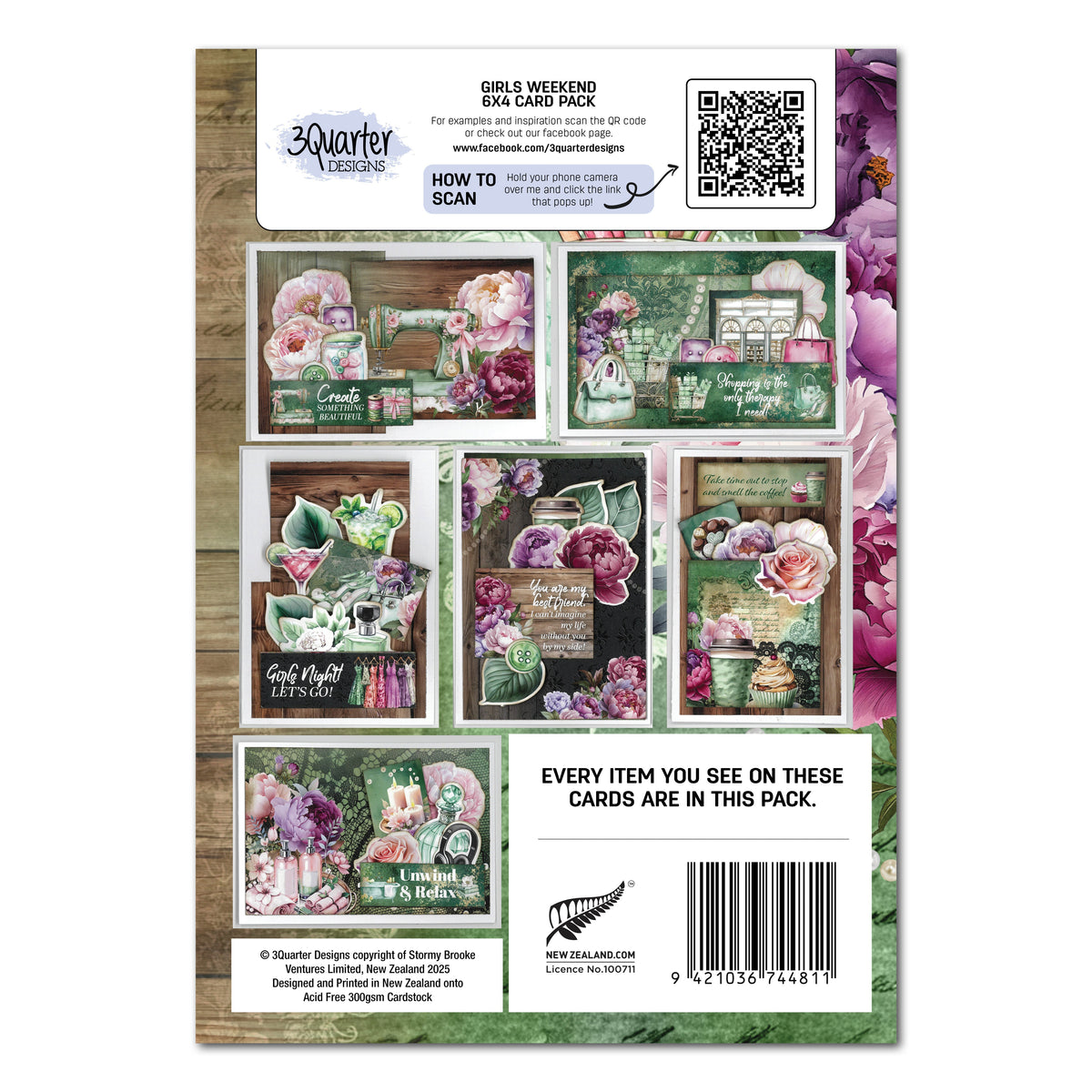3Quarter Designs Girls Weekend  6x4 Card Pack-2
