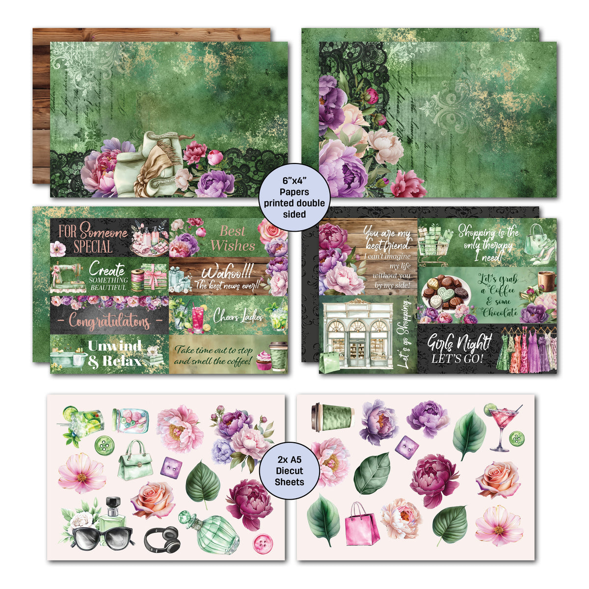 3Quarter Designs Girls Weekend  6x4 Card Pack-5