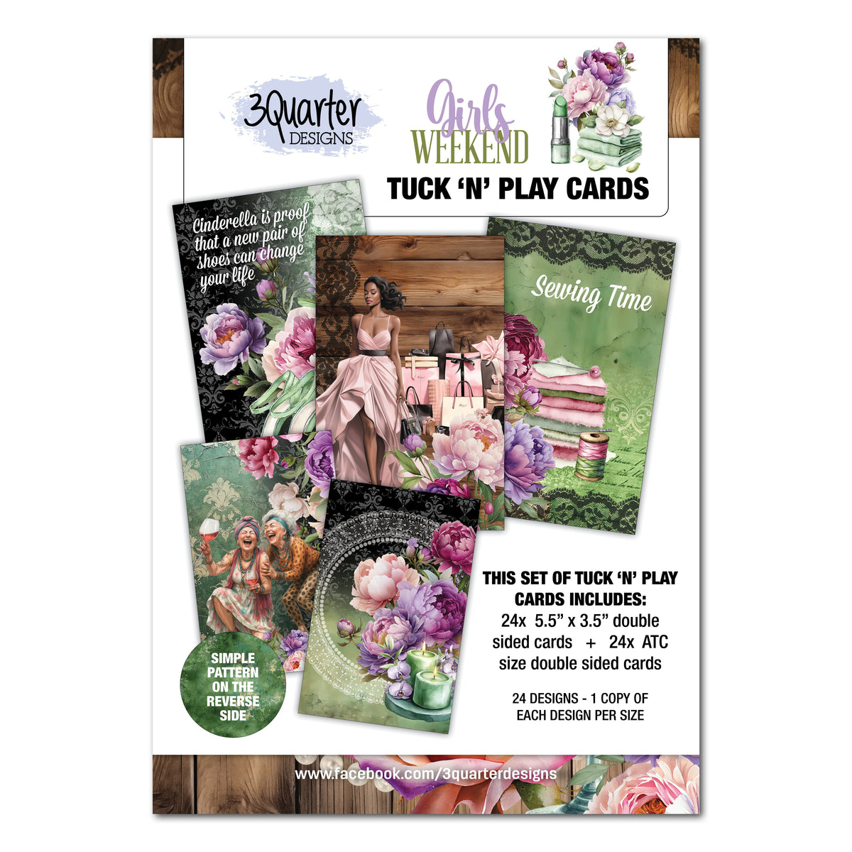 3Quarter Designs Girls Weekend - Tuck N Play Cards-1