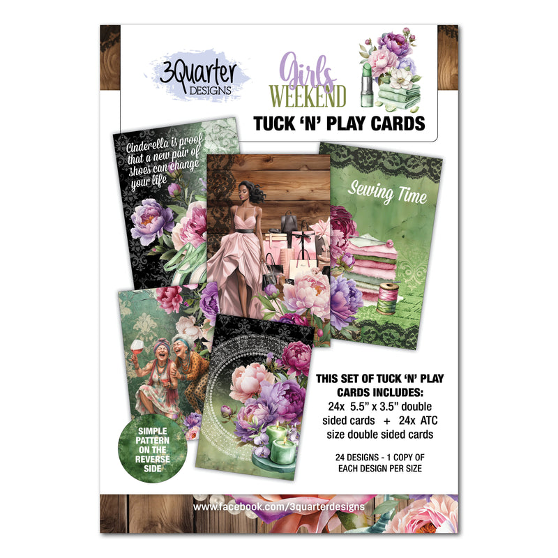 3Quarter Designs Girls Weekend - Tuck N Play Cards-1
