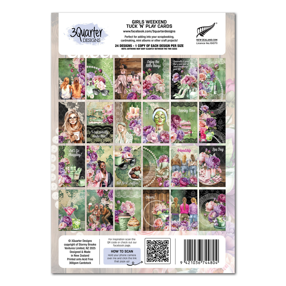 3Quarter Designs Girls Weekend - Tuck N Play Cards-2