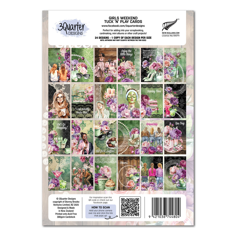 3Quarter Designs Girls Weekend - Tuck N Play Cards-2