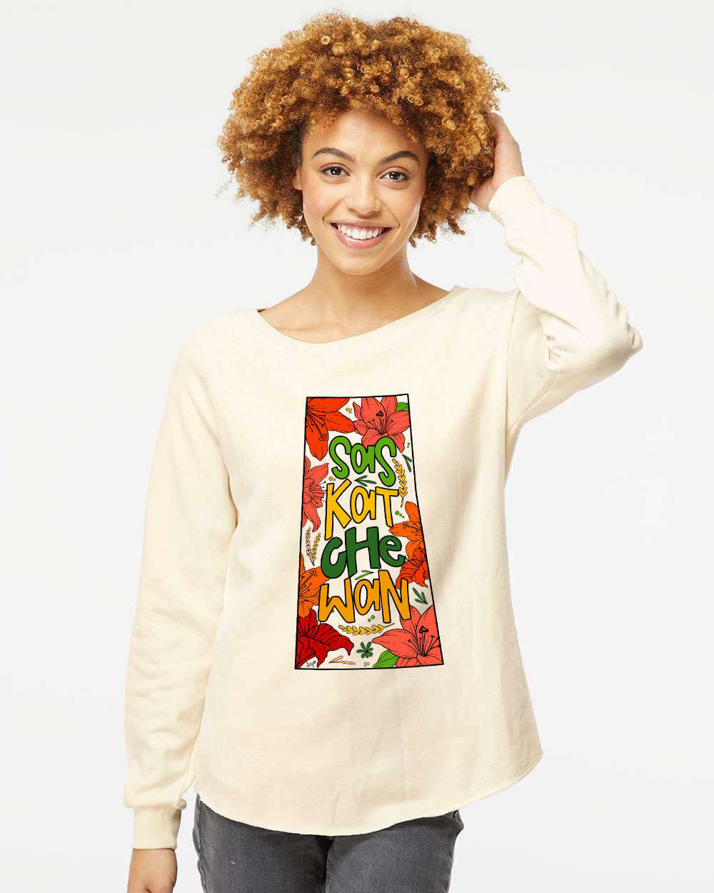 Saskatchewan Grow Where You Are Planted Premium Women's Sweatshirt | Saskatchewan Apparel-1