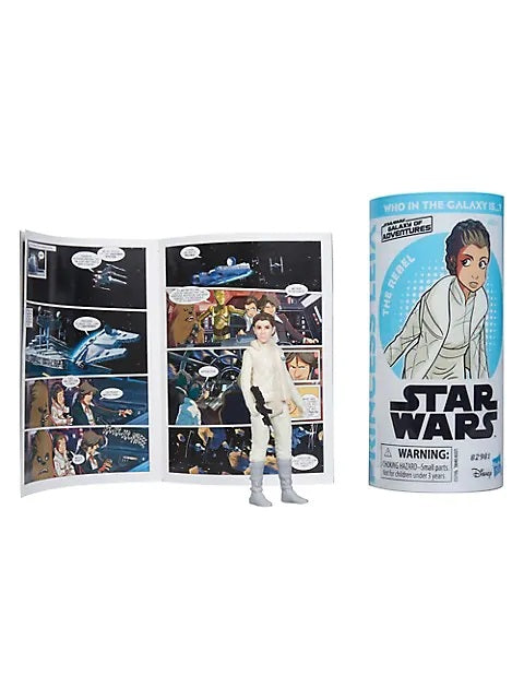 Star Wars Galaxia de Aventuras Princesa Leia Figura de acción de 3.75 pulgadas con minicómic (UPC: 630509783168)