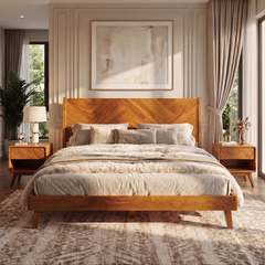 Estructura de cama de madera maciza Gazelle-3