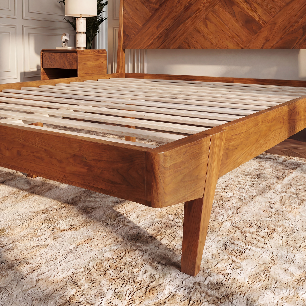 Estructura de cama de madera maciza Gazelle-11