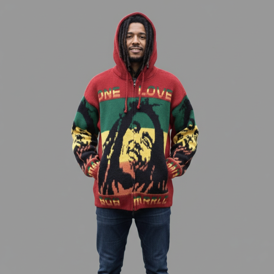 Bob Marley Unisex Alpaca Sweater-10