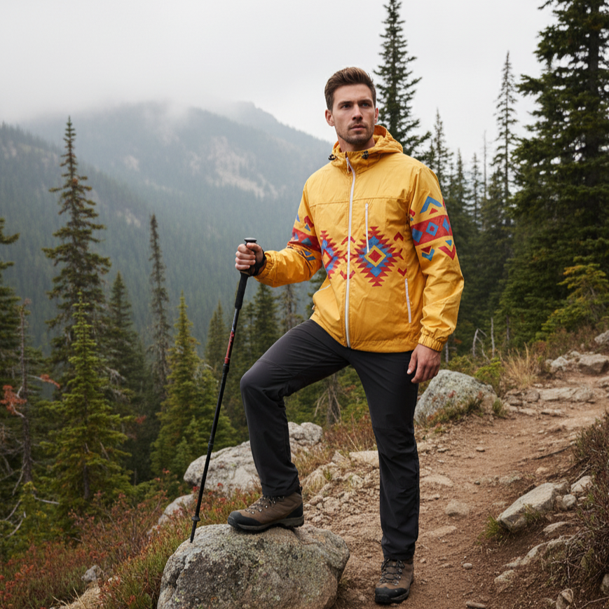 Sunrise Peaks Windbreaker(Yellow)-5