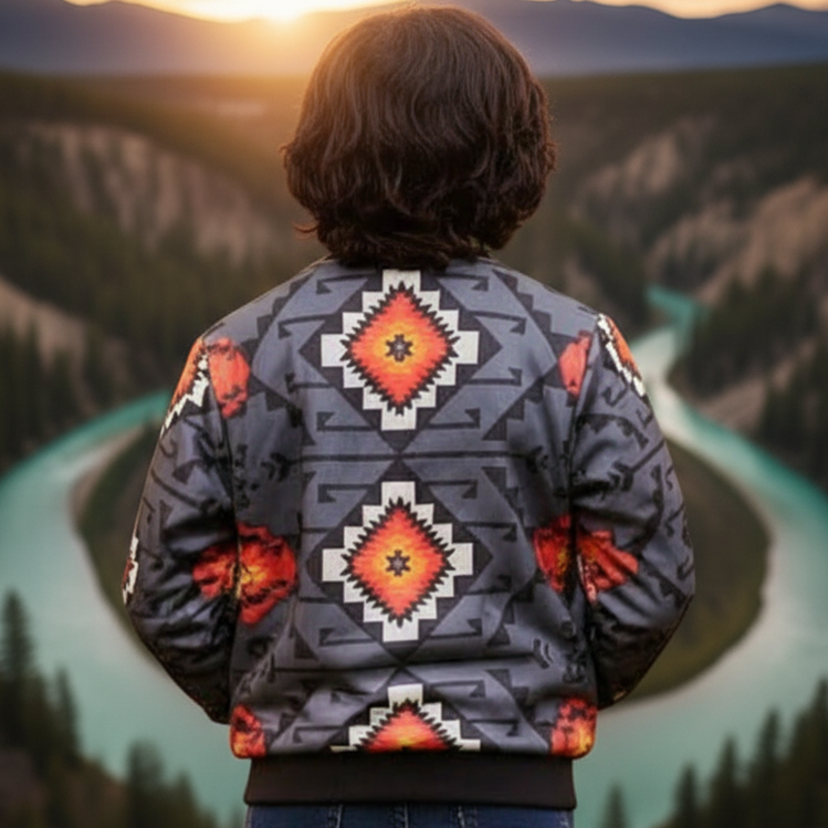 Granite Rose Kids Bomber-1