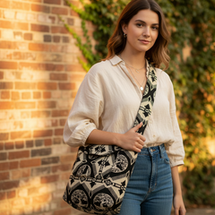 Black Tree of live Crossbody Bag-1