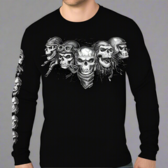 BOL Men's Five Skulls Long Sleeve Shirt-1