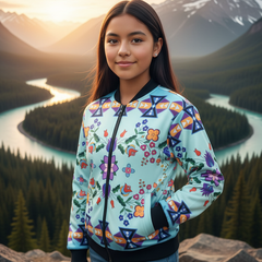 Ocean Bloom Kids Bomber-1