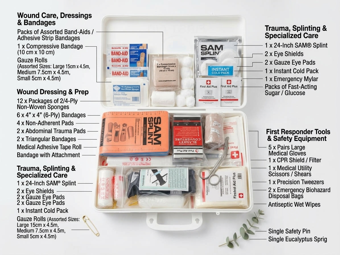 Deluxe Emergency kit; First Aid Supply Kit (3-in-1 Response Set)-4