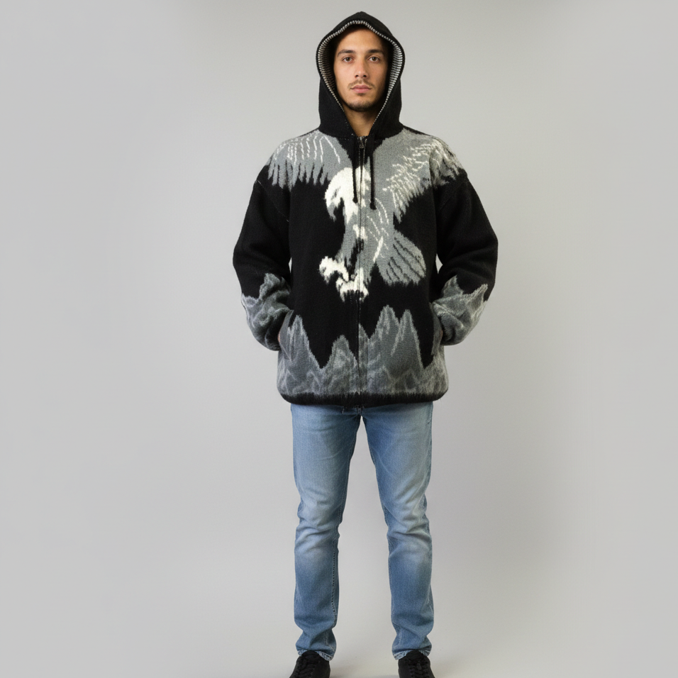 Eagle Unisex Alpaca Sweater-6