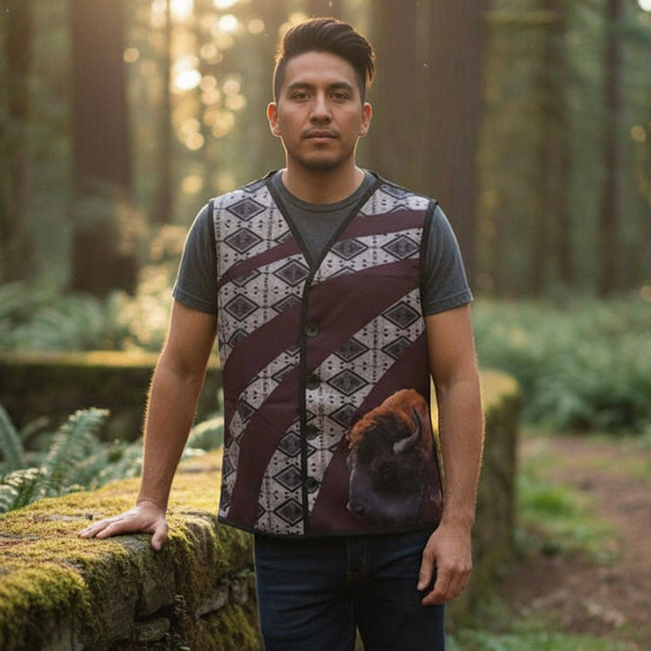 Buffalo Native Vest (marron)-2