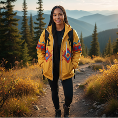Sunrise Peaks Windbreaker(Yellow)-8