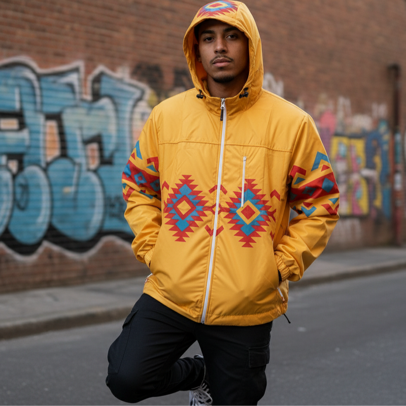 Sunrise Peaks Windbreaker(Yellow)-4