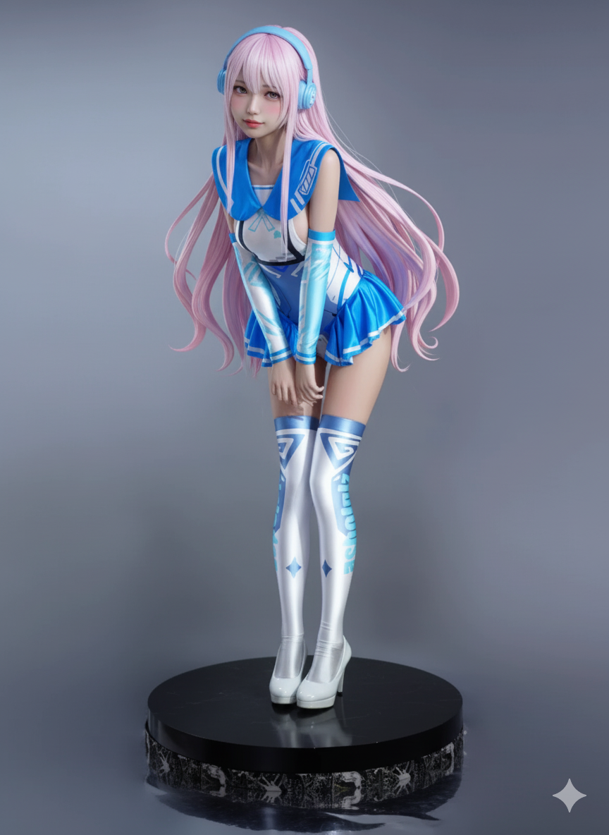 Japanese Anime Girl Spandex Swimwear Racing Suit Wet Suit Race Queen Costume-3