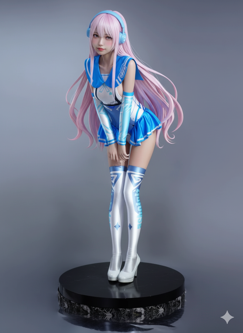 Japanese Anime Girl Spandex Swimwear Racing Suit Wet Suit Race Queen Costume-3