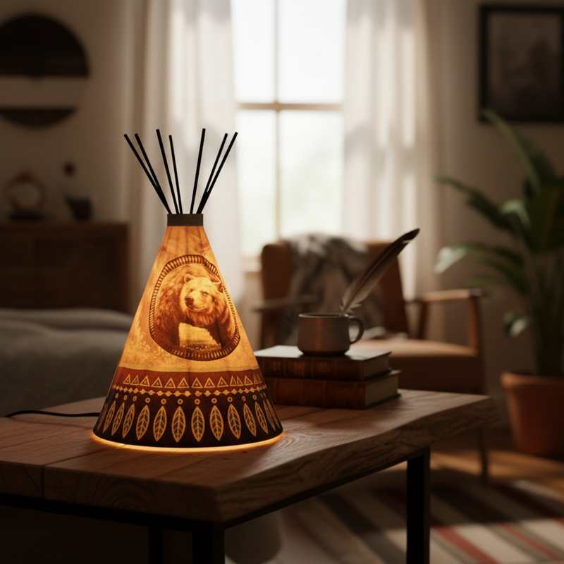 Teepee Table Bear Lamp-1