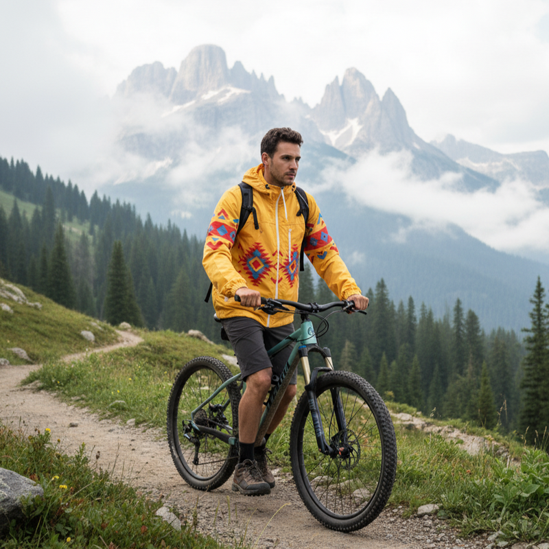 Sunrise Peaks Windbreaker(Yellow)-9