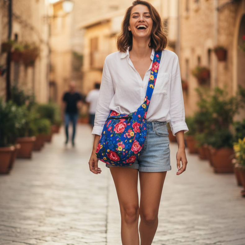 Blue Kookum Crossbody Bag-3