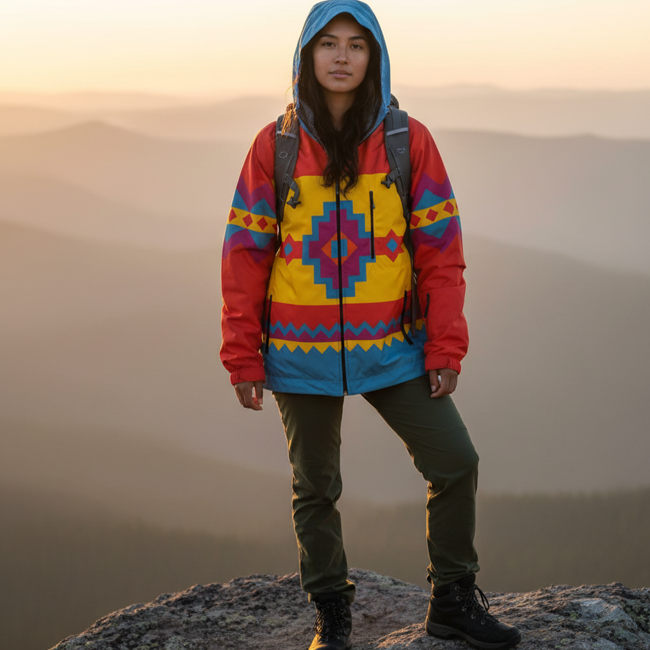 Blue zigzag Windbreaker-7