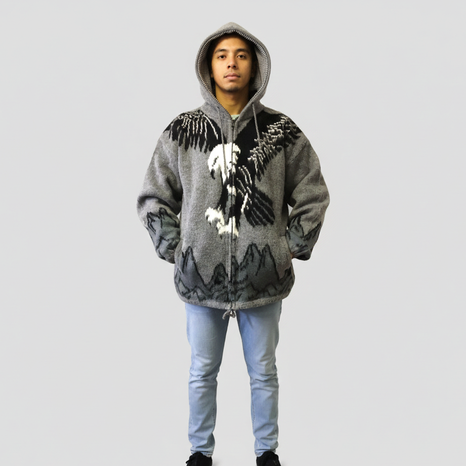 Eagle Unisex Alpaca Sweater-3