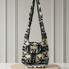 Eagle Beige and Black Crossbody Bag-2