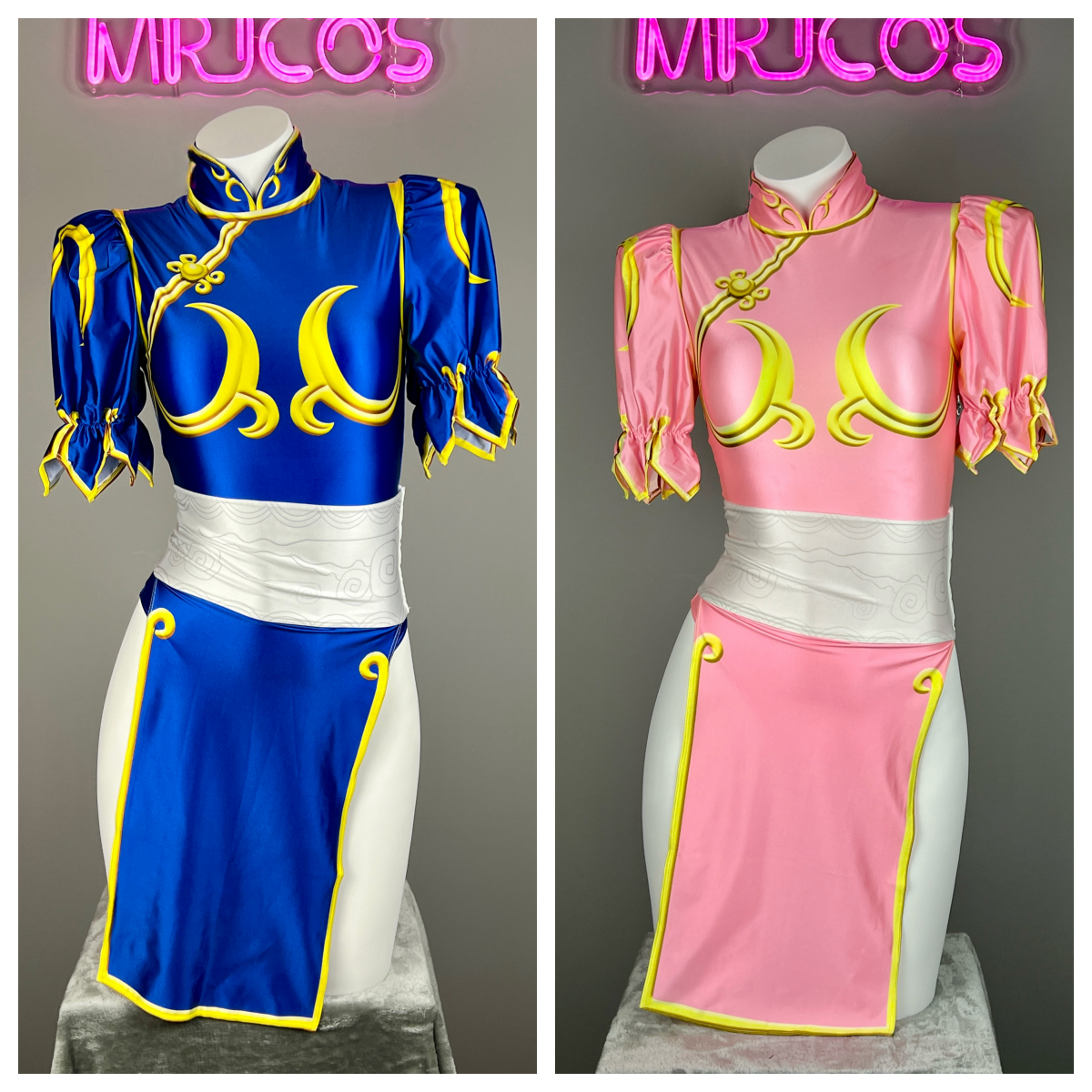 【DISCONTINUED】Chun-Li Inspired Cosplay Bodysuit Set with Detachable Skirt & Accessories-19
