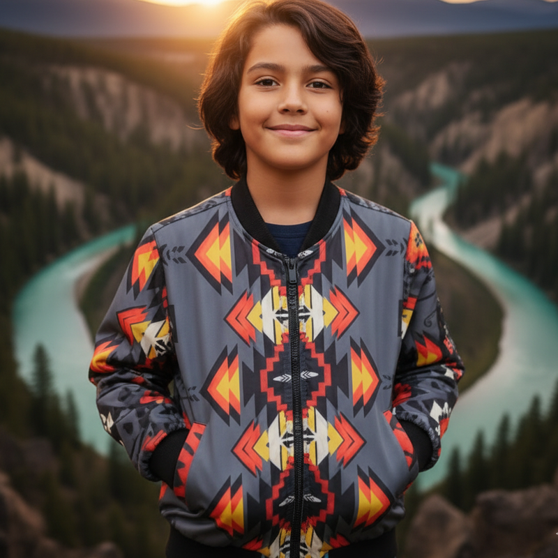 Granite Rose Kids Bomber-2