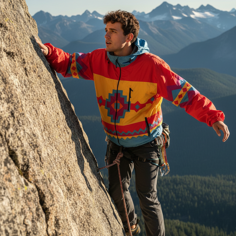 Blue zigzag Windbreaker-3