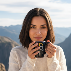 16 Oz Medicine Wheel Navy blue Ceramic Mug-1